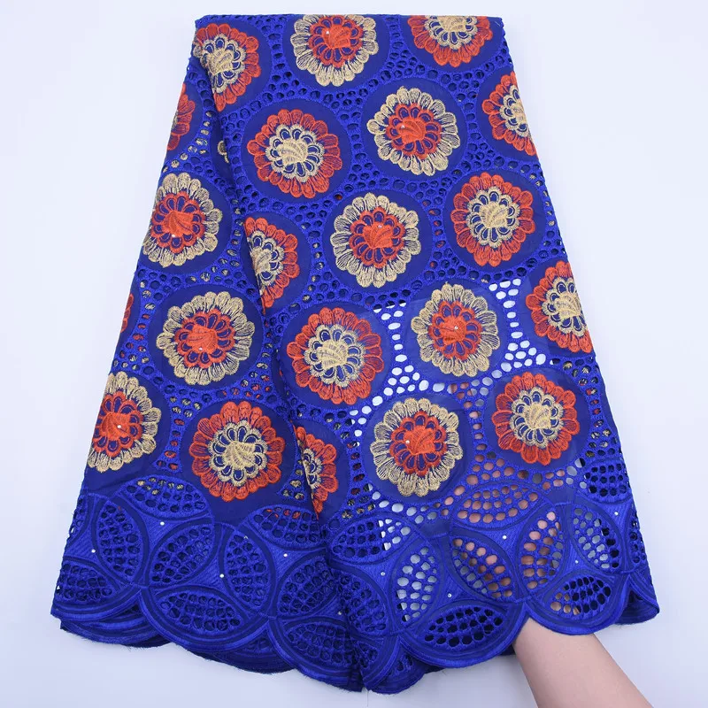Африканская сухая хлопчатобумажная кружевная ткань высокого качества