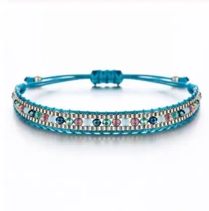 sl1044 Chakra Bracelet Jewelry Handmade Multi Color Natural Stone Tube Beads Leather Wrap Bracelet Couples Bracelets Creative Gifts - Окраска металла: sl1044
