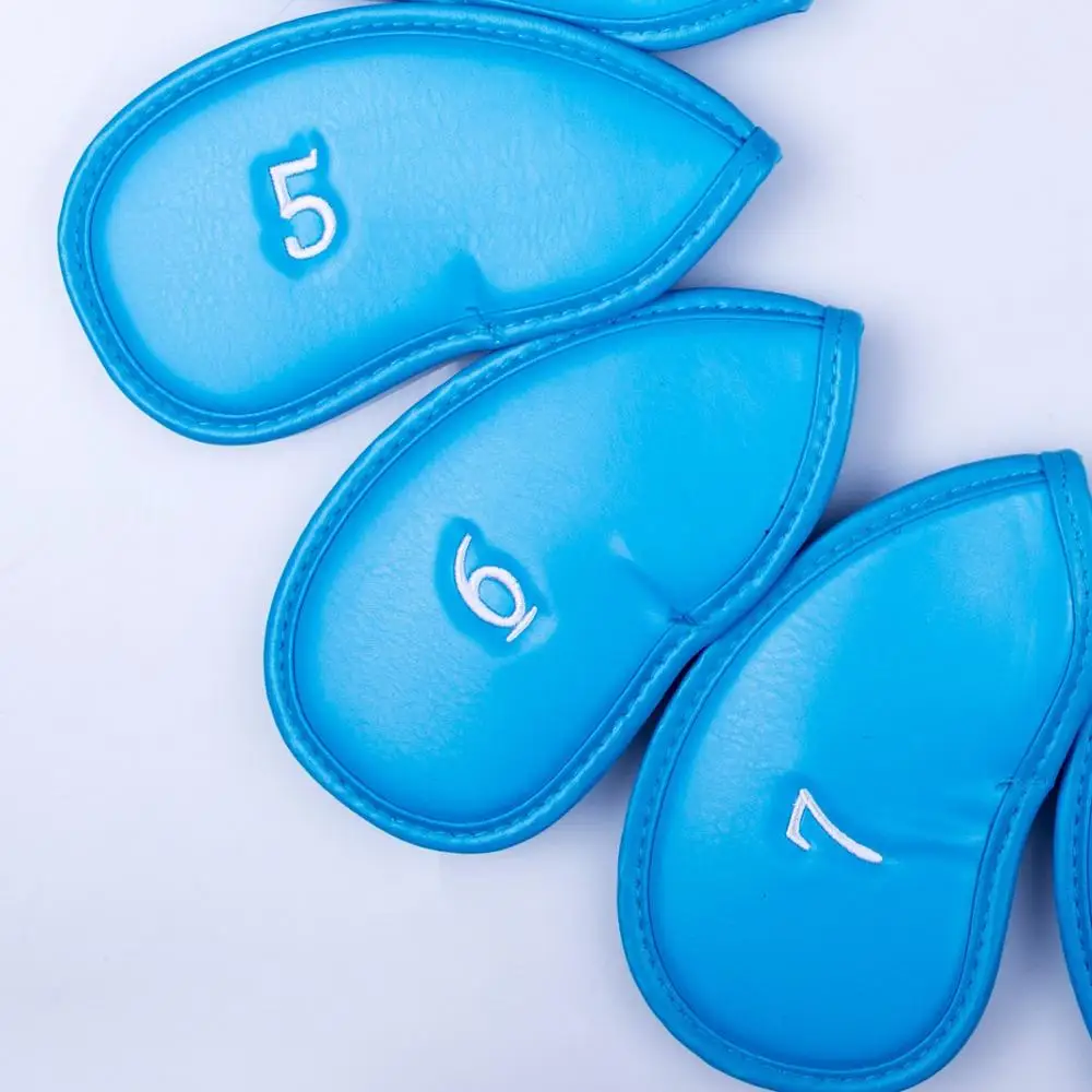 

12pcs Golf Club Iron Cover Headcover USA with Red/White stitch Golf Iron Head Covers Golf Club Iron Headovers Wedges Covers