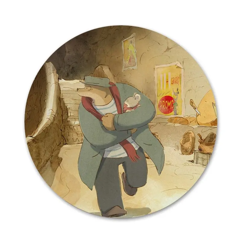 

French Anime Ernest and Celestine Badge Brooch Pin Accessories For Clothes Backpack Decoration gift