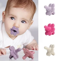 soft silicone baby teether round nipple pacifier food teething kids molar toys tools grade chew s5y1
