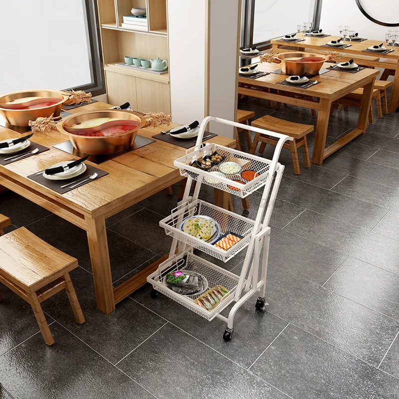 Кухонная многофункциональная тележка параллельная Складная Многоуровневая