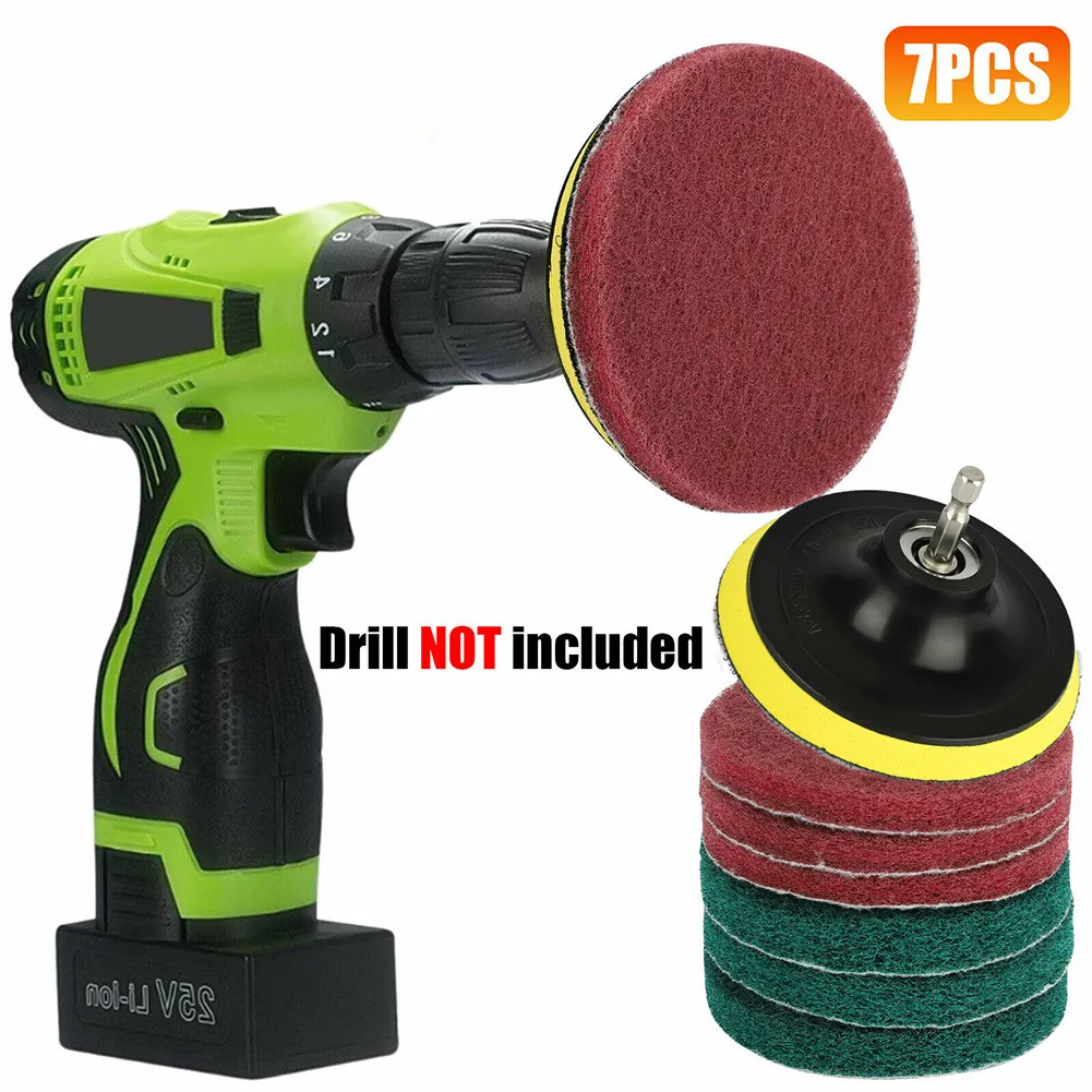

Set Scrubber Cleaning Kit Electric Polishing Power 7Pcs Attachment Clean