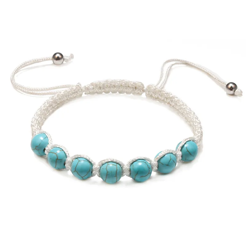 Рукоделие ткачество натуральный камень браслет Beads ISES бусы Boho веревка для мужчин Молящиеся Йога ювелирные изделия ручной работы подарок blessding любовь женский браслет