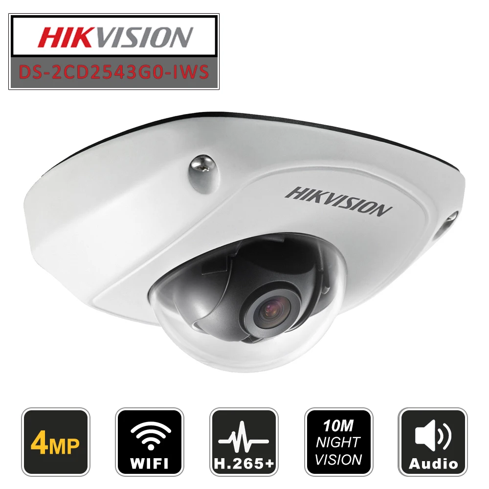 Камера HIKVISION 4 мп инфракрасная мини купольная камера wi fi IP заменяемая с поддержкой