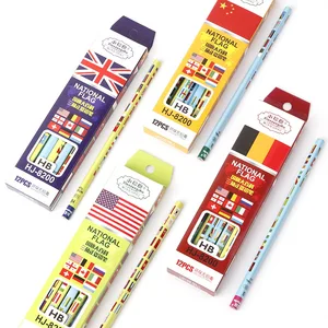 Карандаши с национальным флагом 72 шт., карандаши для школы и офиса, Канцтовары, карандаши для рисования, подарочный набор