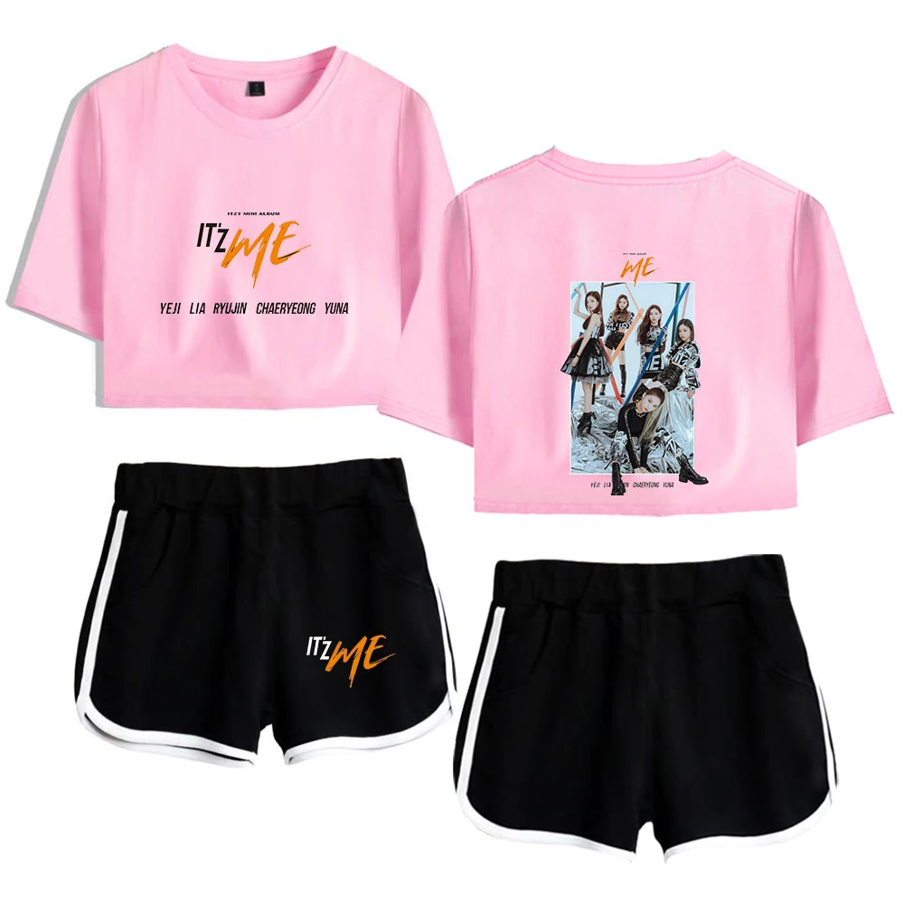 Женские комплекты с коротким рукавом ITZY IT'z Me Album укороченный топ + шорты