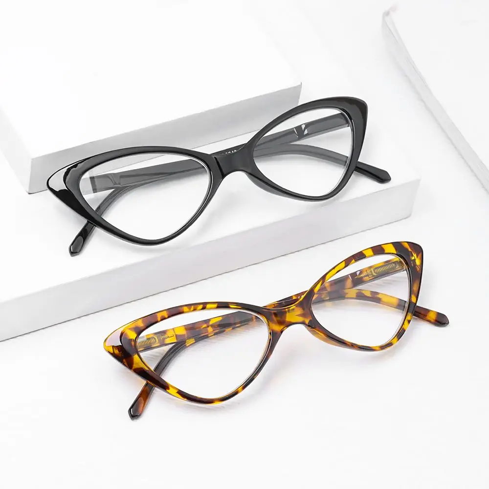 Fashion Cat Eyes Reading Glasses Ultralight Small Frame Clear Lens Presbyopic Eyeglasses For Women & Men With +10 to +40