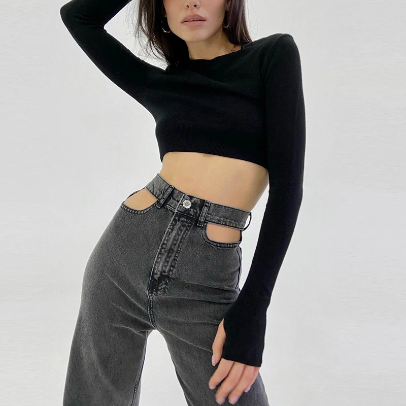 

MEIYANGYOUNG Spring Cotton Women's Pants High Waist Jeans Casual Oversize Straight Leg Jeans Denim Fashion Trousers For Female