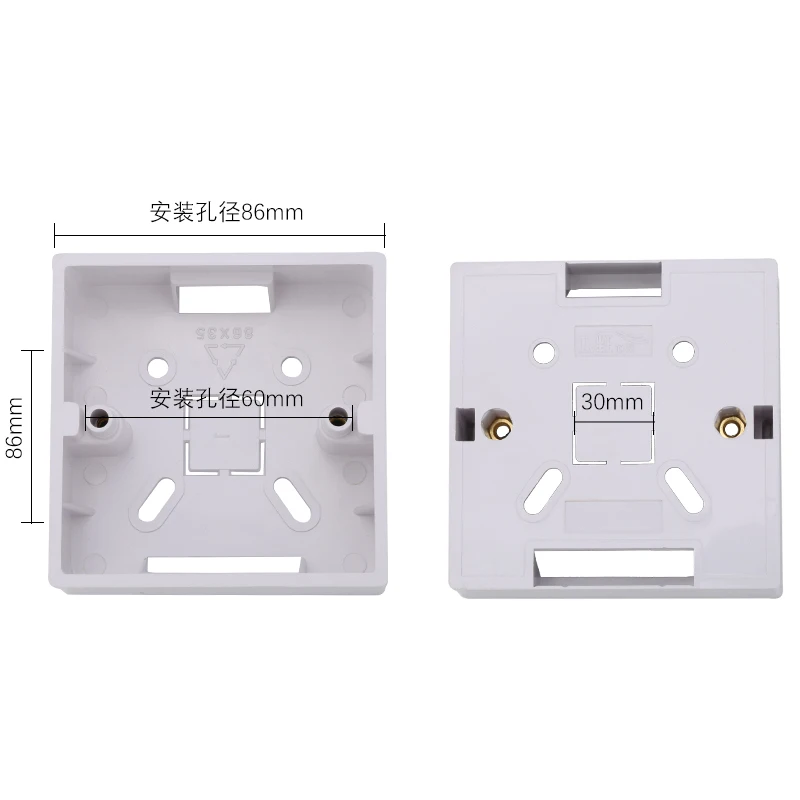 Настенный низ 86 типа коробка для проводов из ПВХ розетки универсальная Нижняя |