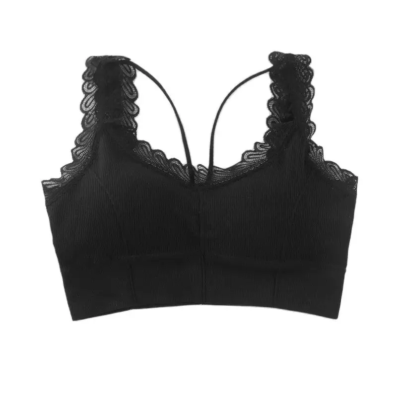 Женский кружевной бюстгальтер пуш ап бесшовный розовый без косточек с