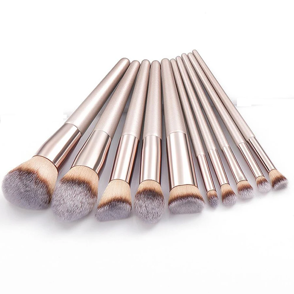 

Champagne Gold Makeup Brushes Set Professional Face Powder Concealer Blush Foundation Eyeliner Eye Shadow Make Up Cosmetics Kit