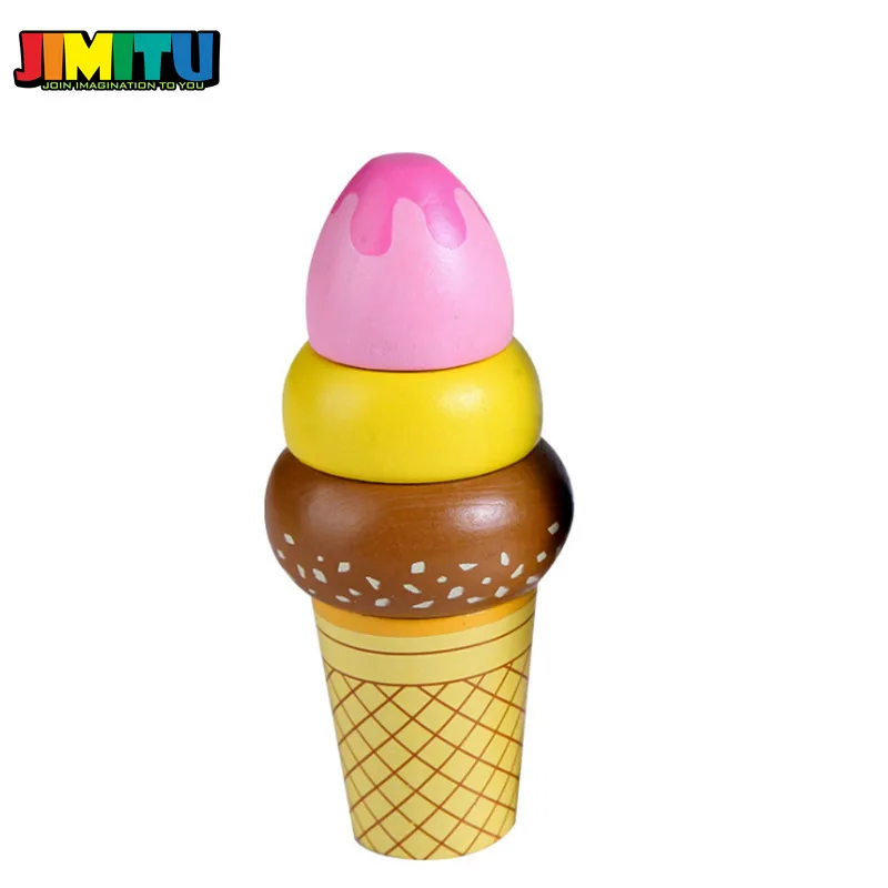 Деревянные магнитные кухонные игрушки JIMITU для детей обучающие с клубничным