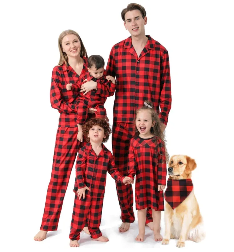 

2021Mother Kids,Baby,Outfits,Clothes,Bebe,Couples,Family Matching Christmas,New Year's Pajama,Children set,Dress
