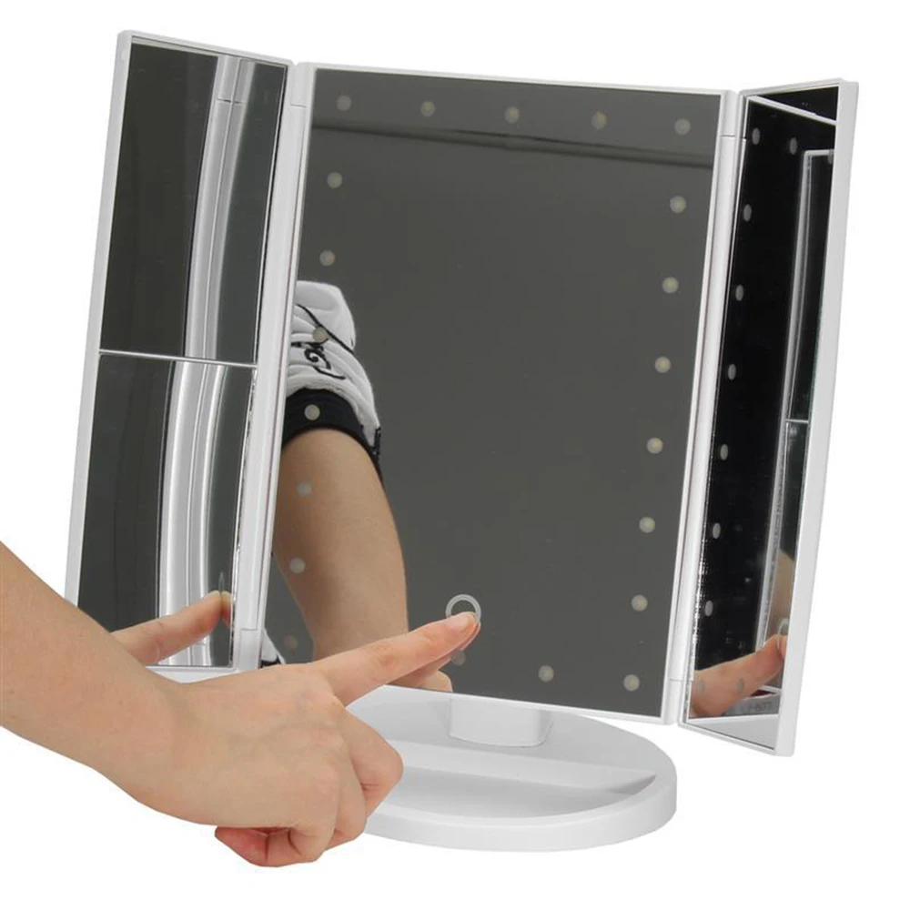 Новый светодиодный сенсорный экран 22 светильник зеркало для макияжа настольное