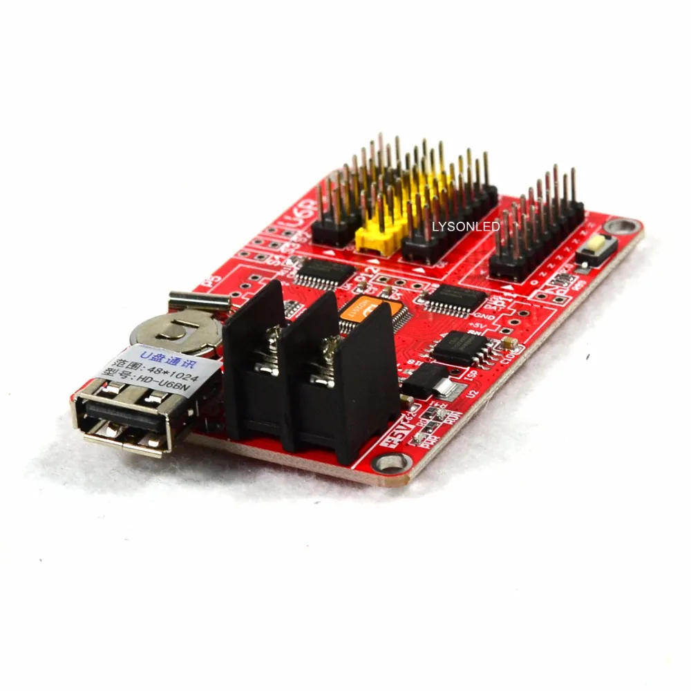 5 шт./лот карта управления светодиодными знаками Huidu с usb диском P10 Одноцветный