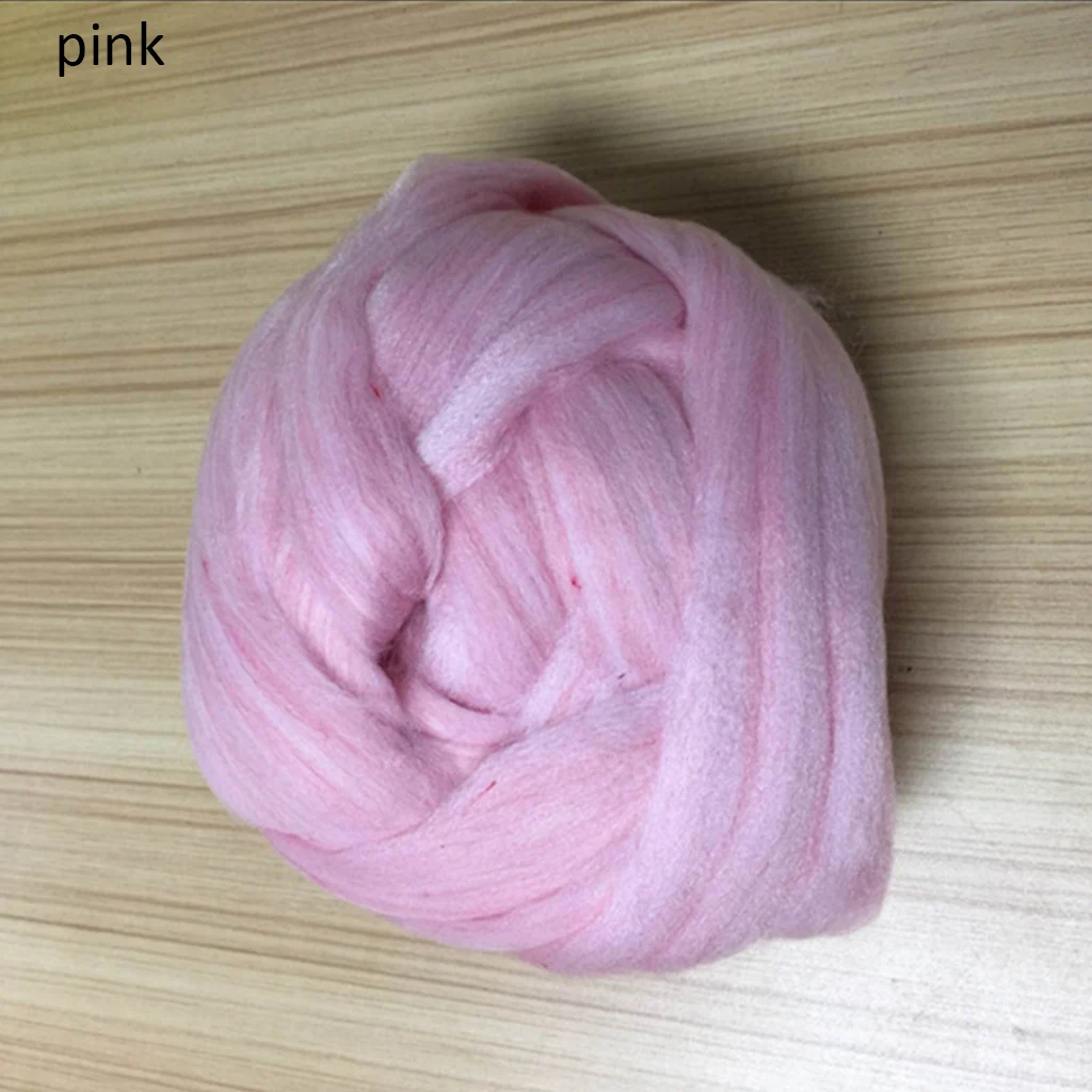 Pink 1000 г толстые пряжи вязание крючком мягкий хлопок DIY громоздкие руки вязаное одеяло ручное вязание ровинг прядильная пряжа для одеяло коврик - Цвет: Pink