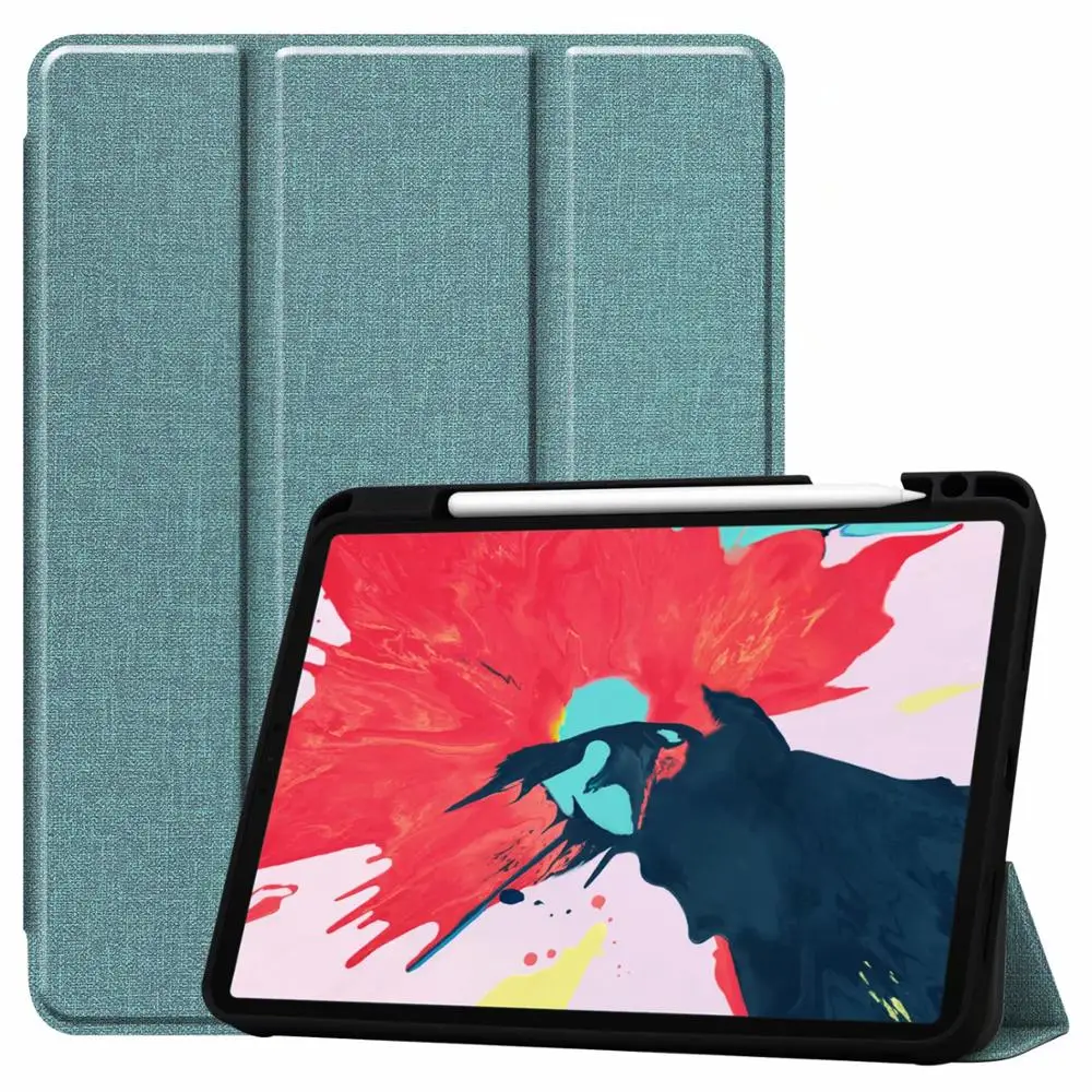 

Чехол из искусственной кожи для iPad Pro 11 ", Чехол 2020 с держателем для карандашей, защитная Подставка для планшета, Чехол для iPad Pro 11", Автоматиче...