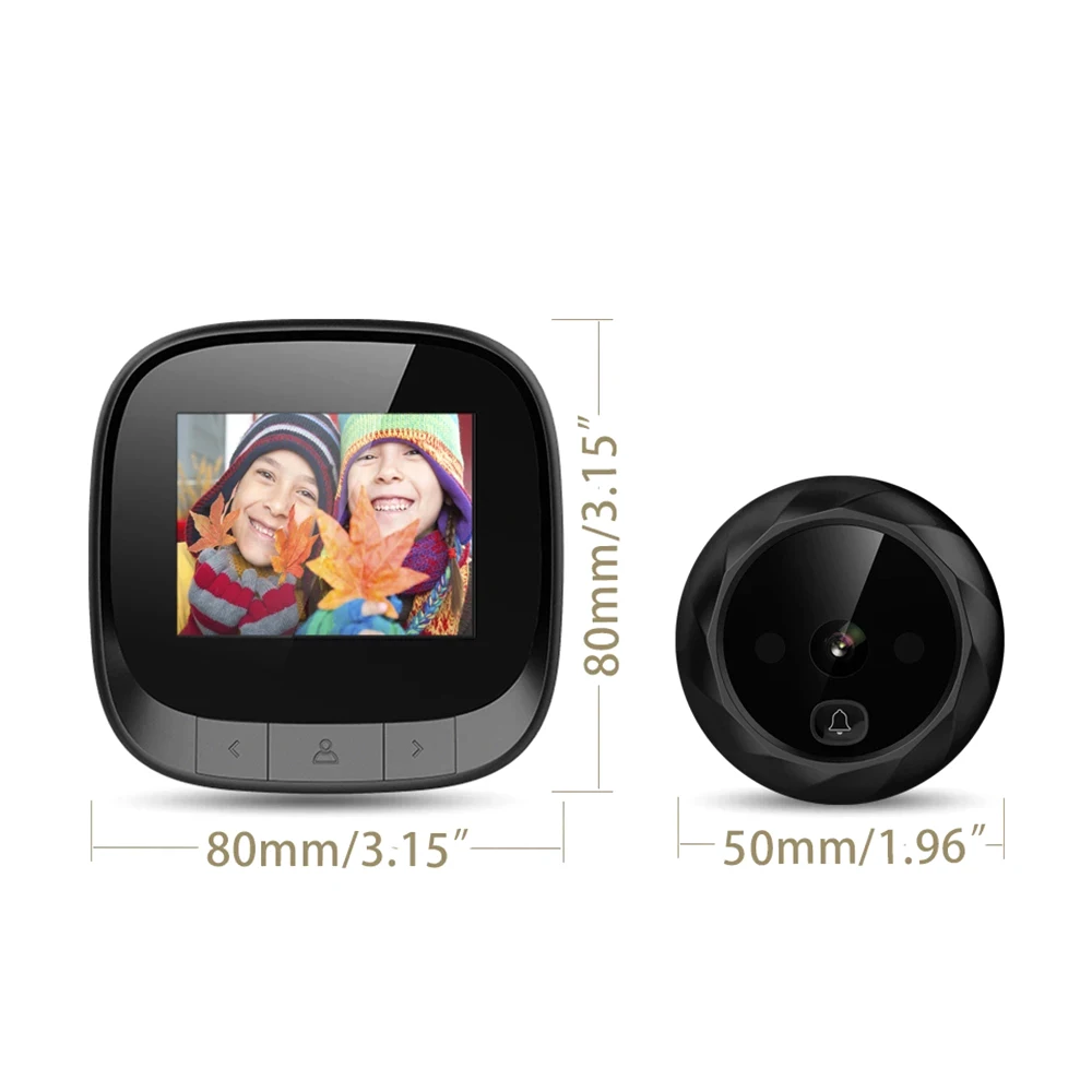 

2.4" LCD Screen Electronic Door Viewer Bell IR Night Door Peephole Camera Photo Recording Digital Door Camera Smart Viewer