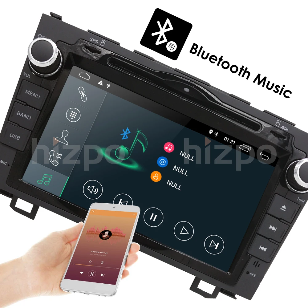 Android 9,0 HD 1024*600 автомобильный dvd-плеер радио для Honda CRV 2007-2011 4G wifi gps навигация головное устройство 2 din 2GRAM SWC DVB-T DAB