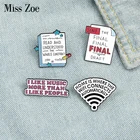 Эмалевые булавки, 4 стиля, в список дел, смешные забавные броши 