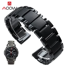 20mm 22mm Ceramic Strap Replacement Band for Samsung Galaxy Watch3 Active2 42mm 46mm Gear S3 Huawei Watch GT 2 Amazfit GTR 47mm