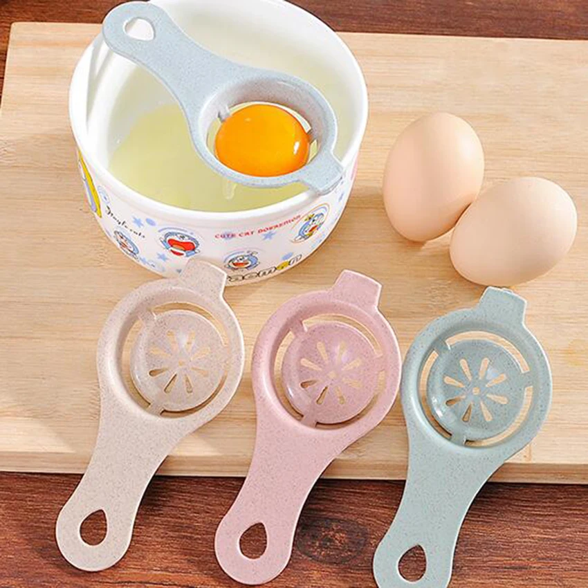 1 шт. 13*6 см пшеницы Пластик яичный сепаратор синий/зеленый/розовый/бежевый желток