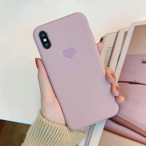 h Чехол для телефона LOVECOM для iPhone 11 Pro Max XR XS Max 6 6s 7 8 Plus X винтажный милый мягкий чехол из ТПУ с гальваническим сердечком - Цвет: h