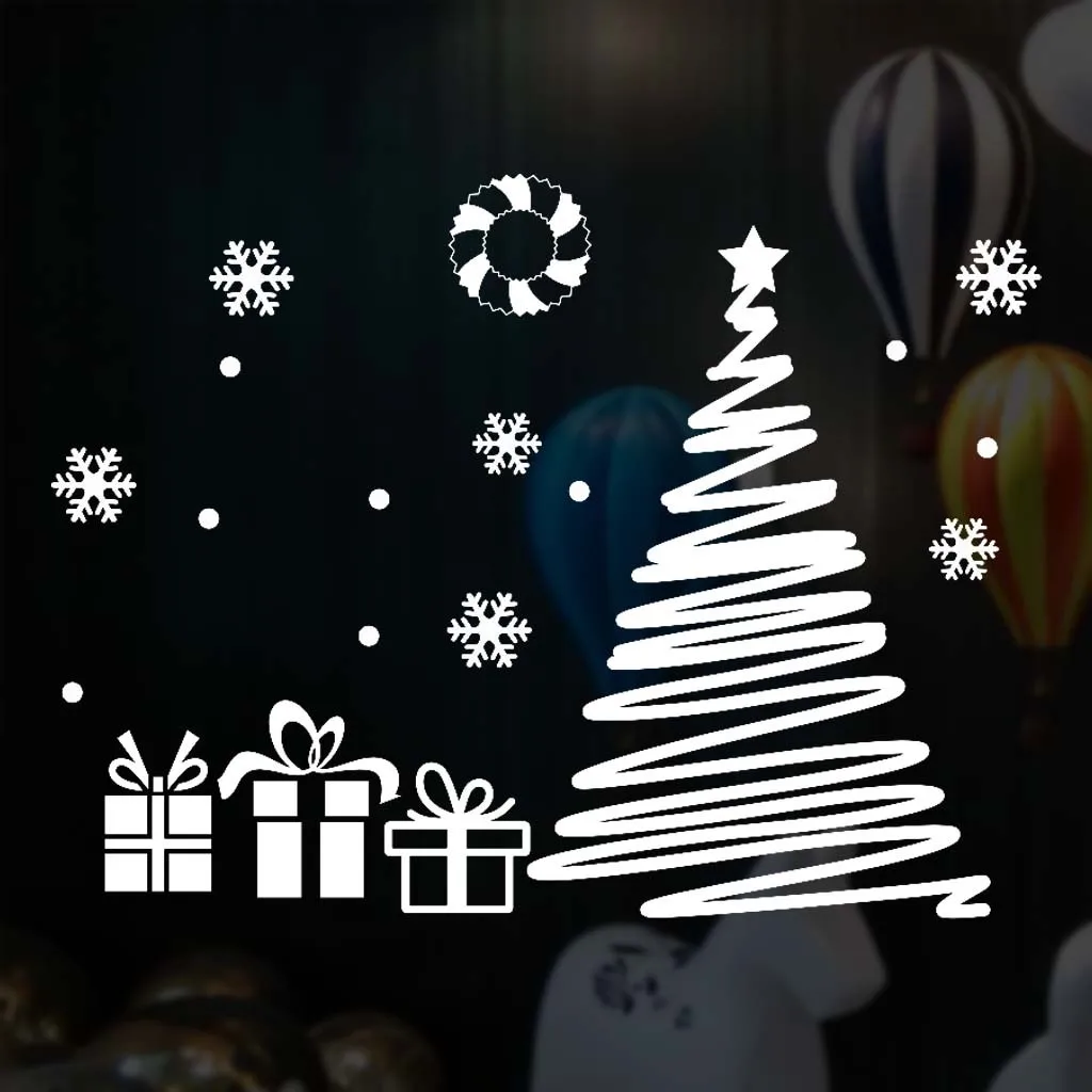 Абстрактная рождественская елка ПВХ наклейка на стену украшение для гостиной