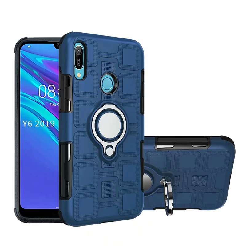 Бронированный противоударный чехол для huawei Y5 Y6 Y7 Y9 Prime 2018 2019 крышка Роскошные два