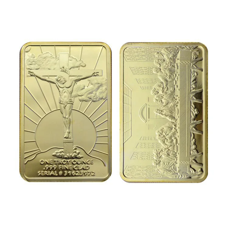 Юбилейная монета с изображением Иисуса Христа и ангела 1 унция 999 золотой