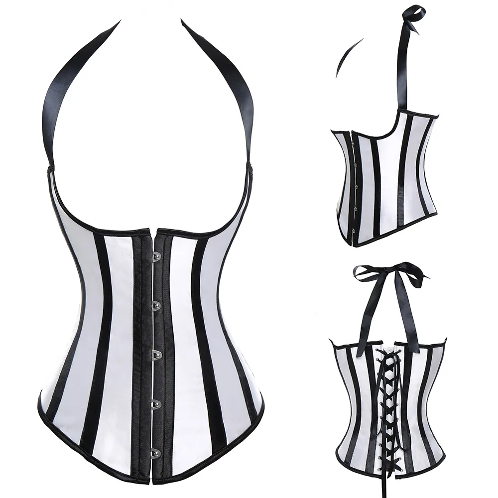 Waist Training Corset Vest Women Lace Up Boned Steampunk Bustiers Top Sexy Corselet Burlesque Clothing Gothic Party Costume