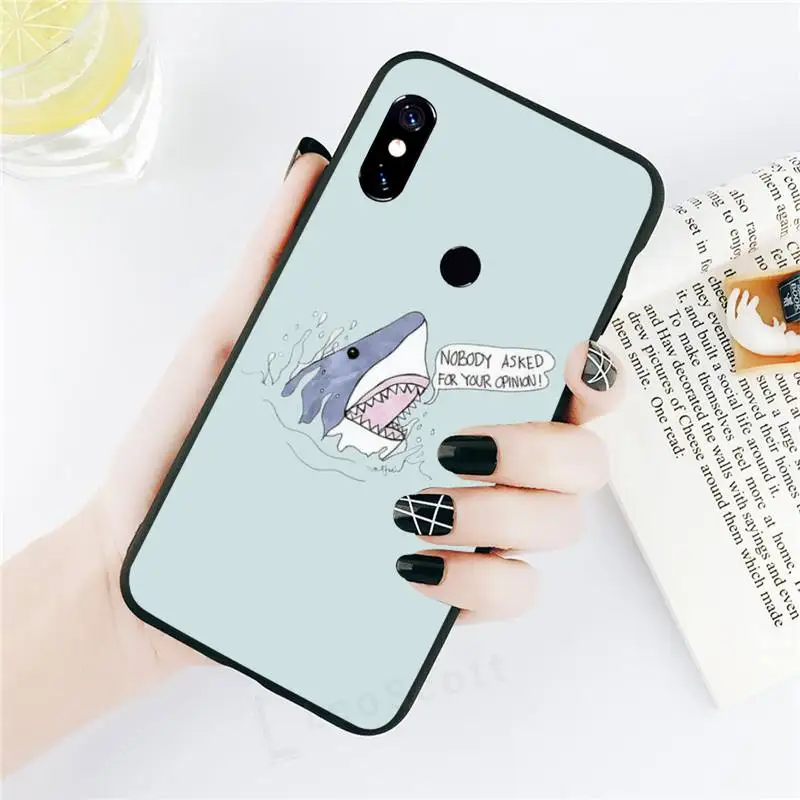 

Cartoon animal shark Phone Case For Xiaomi Redmi note 7 8 9 t k30 max3 9 s 10 pro lite