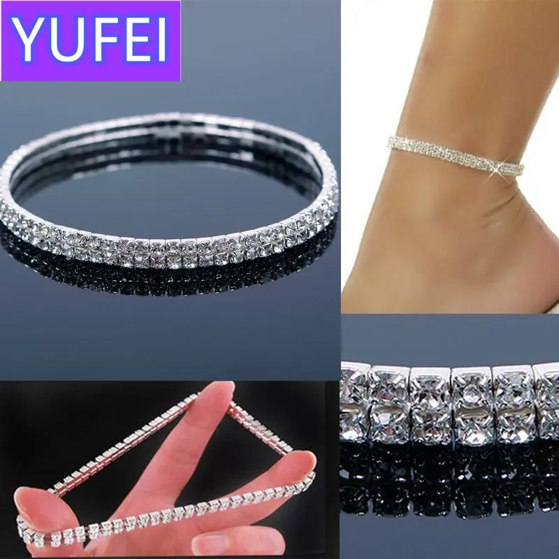 

New Punk Sexy Shiny Rhinestone Anklets for Women Ethnic Ankle Chain Foot Jewelry Anklets Turkish Barefoot Party #243963