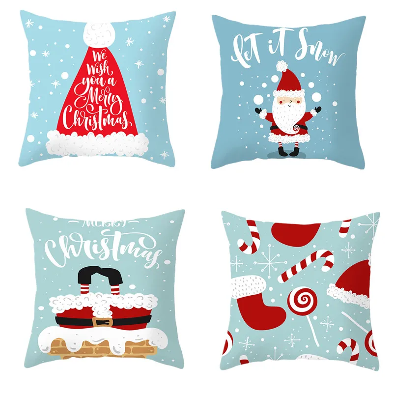 Рождественские украшения для дома Санта Клаус Подушка с оленем чехол Рождество