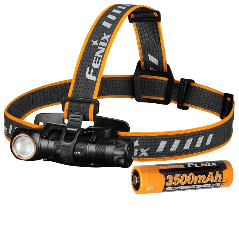Налобный фонарь fenix HM61R Max 3500 лм зарядка через USB аккумулятор мАч фонарик и