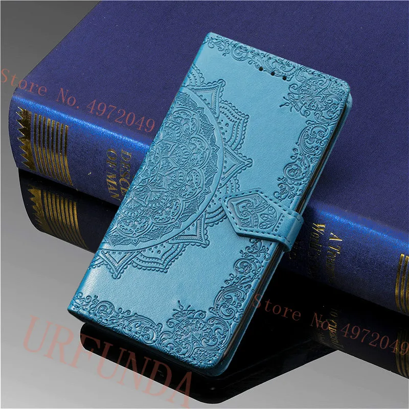 Blue Кожаный чехол с мандалой для Xiao mi Red mi 7A 6 6A 5 Plus 4A Note 5A 4 4X5 6 7 Pro 3S Go mi 9 SE 9T A1 A2 8 Lite Red mi 7A откидная крышка - Цвет: Blue