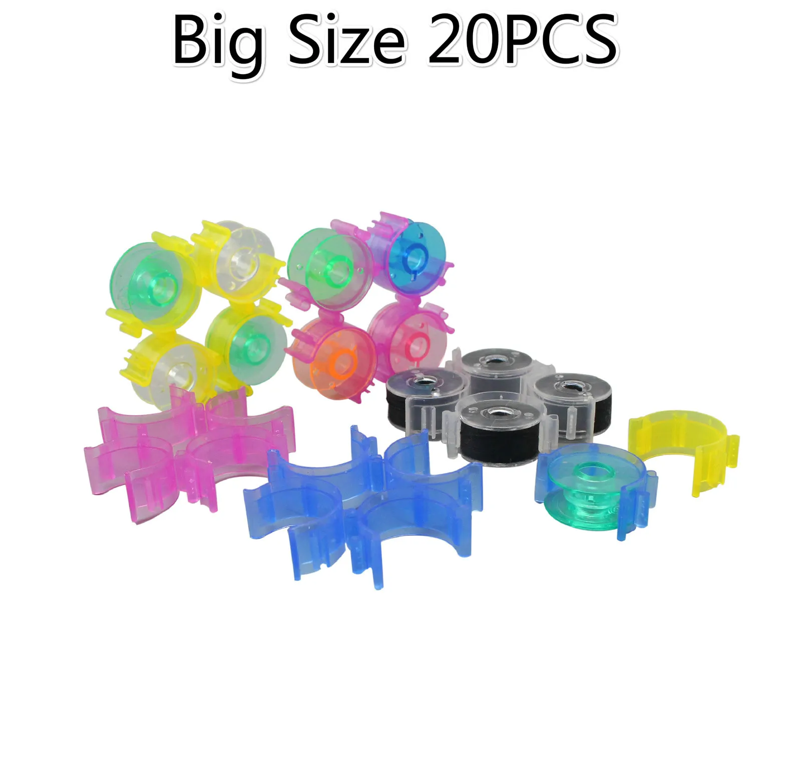 NEWBobbinClamps20PCS Шпульки зажимы зажим держателя шпульки приятели отлично подходит для вышивка стеганая и швейная нить швейная машина - Цвет: NEWBobbinClamps20PCS