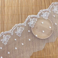 water soluble embroidery lace trim butterfly and dots mesh diy lolita dress sewing craft material v2352