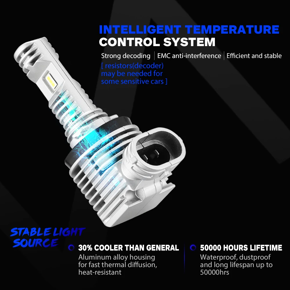 Novsight Новый H4 светодиодный Hi lo автомобильный H7 лампы для фар H11 9005 9006 12000LM 6000K 12 В