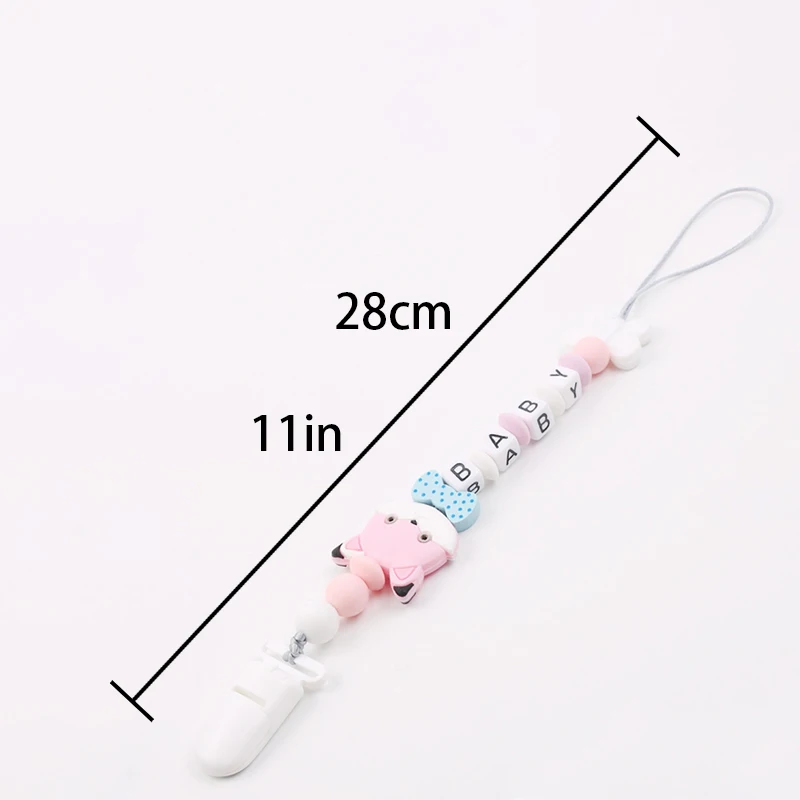 Милый медведь мультфильм животных детские силиконовые соски клип цепь BPA