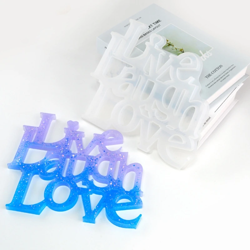 

DIY Letter Decor Alphabet Mold Silicone Resin Letter Molds Love Live Laugh Signs Epoxy Resin Molds DIY Table Home Decor