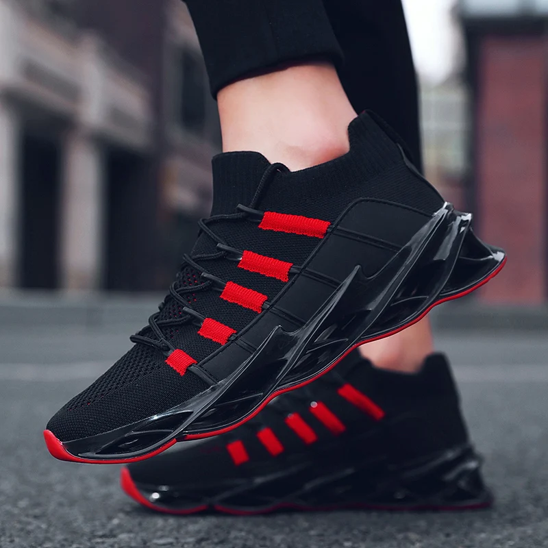 

Mens Casual Shoes Air Mesh Breathable Outdoor Jogging Shoes Low Top Lace-up Non-slip Soft bottom Trend Leisure Sports Shoes