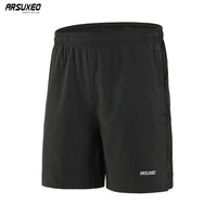 arsuxeo running shorts men quick dry training jogging sports shorts workout gym clothing loose fit b203