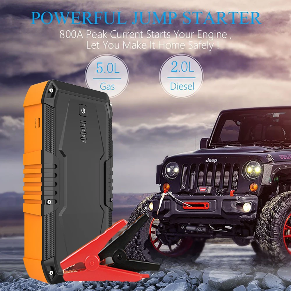 Пусковое устройство для автомобиля (до 5 л газа 2 дизельного двигателя) 13000 мА ·