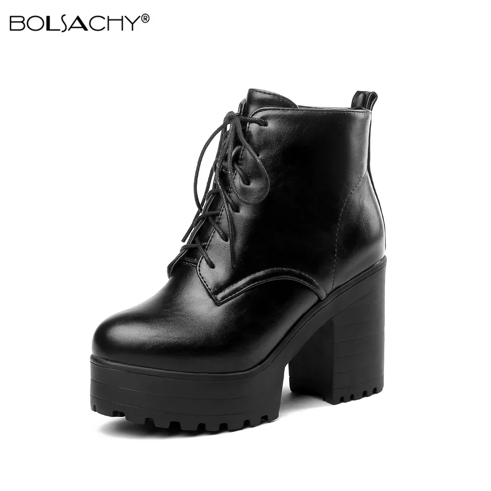 Женские ботинки на высоком каблуке черные или Бежевые платформе молнии со