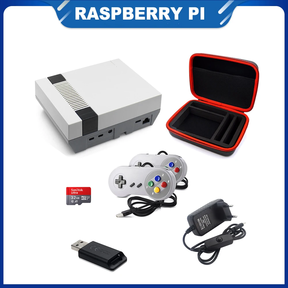 

ITINIT R68 NESPi 4 CASE Raspberry Pi 4 Case with USB-C Power Supply HDMI Splitter Switch Only for Raspberry Pi 4B Kits