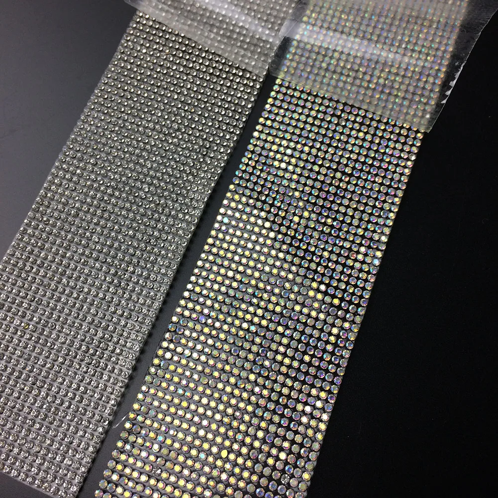 Горячая фиксация 2 5 мм Стразы Обрезка 4 ряда/Ярда необычные декоративные