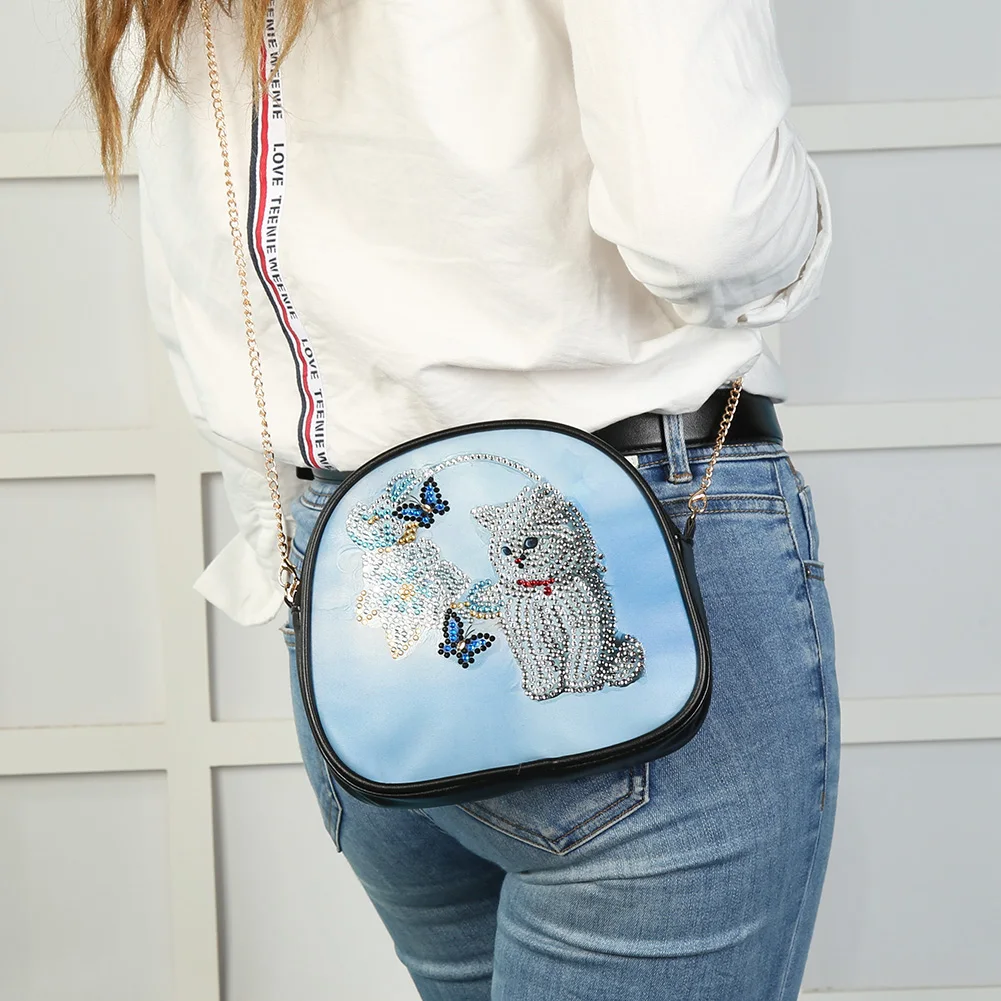 Сумка на плечо для самостоятельной вышивки стразами рюкзак кошелек особой формы