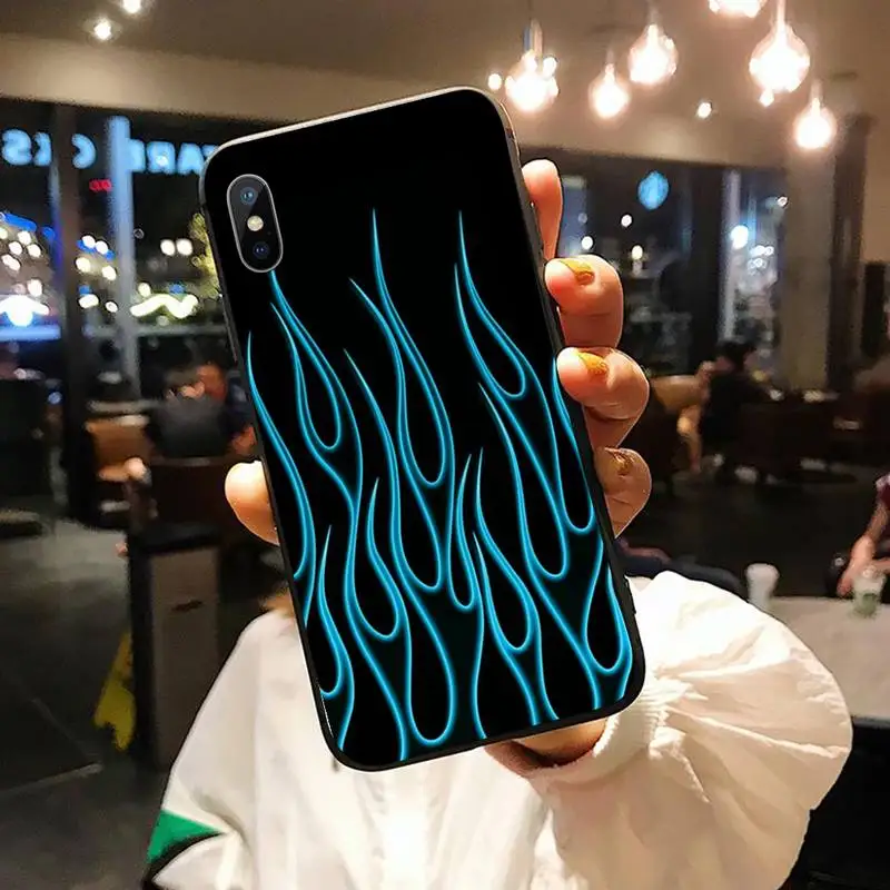 

Fashion Red Flames Fitted Phone Case for iPhone 11 12 pro XS MAX 8 7 6 6S Plus X 5S SE 2020 XR